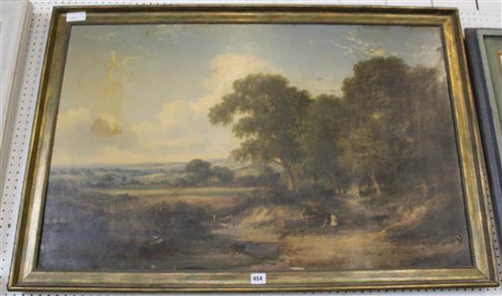 Oil on canvas rural scene(-)